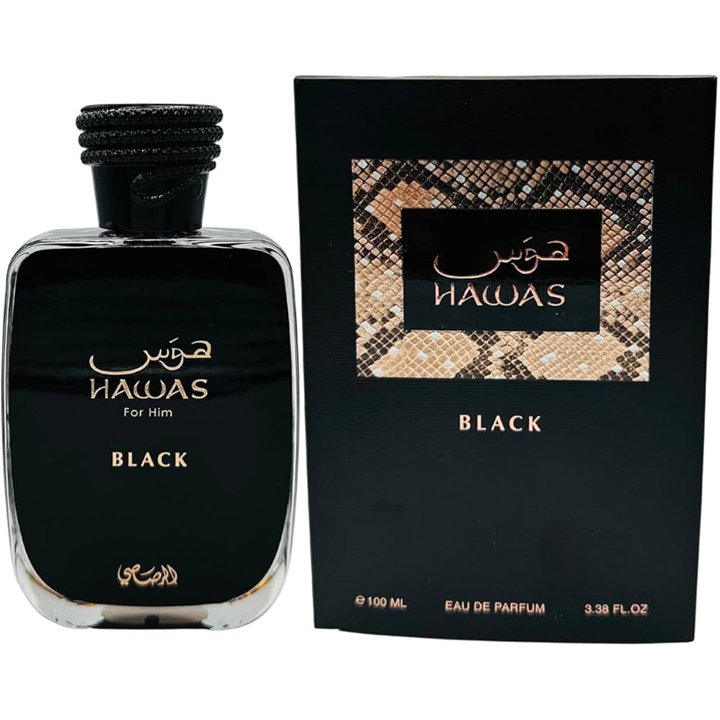 Rasasi, Hawas Black, Eau De Parfum, For Men, 100 ml - Teknashop Ltd