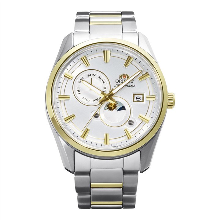 Orient Stretto Sun and Moon Automatic RA-AK0312S30B Men's Watch - RA-AK0312S30B - Teknashop Ltd