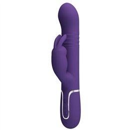 PRETTY LOVE - COALE RABBIT VIBRATOR 4 IN 1 PURPLE - D-240559 - Teknashop Ltd