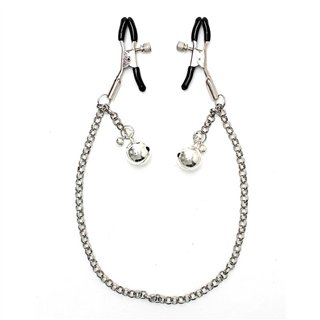 Nipple Clamps with Chain and Tincle Bells - R8165 - Teknashop Ltd