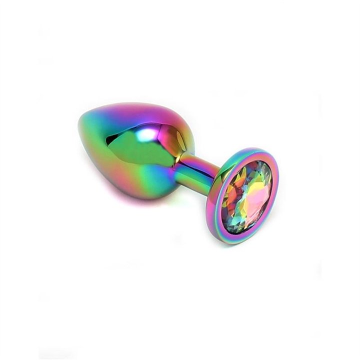 Anal plug and jewel in rainbow colors Plug Rainbow - R2580 - Teknashop Ltd