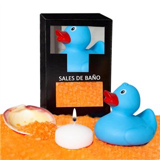 Set Bath Salts Aroma Mango, Duck, Candle and Shell 150 gr - 8412345049712 - Teknashop Ltd