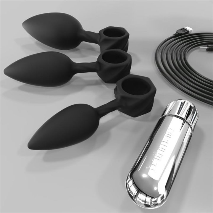 Set of 4 Anal Training Plugs with Vibration - BM-V-VP - Teknashop Ltd