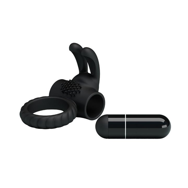 Vibrating Cock Ring Eudora Black - BI-026219 - Teknashop Ltd