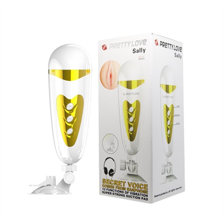 Pretty Love Masturbator Sally White and Golden - BM-00900T50 - Teknashop Ltd