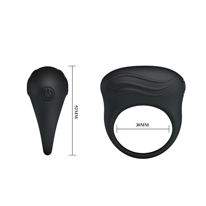 Vibrating Cock Ring Bertram Black - BI-210136 - Teknashop Ltd