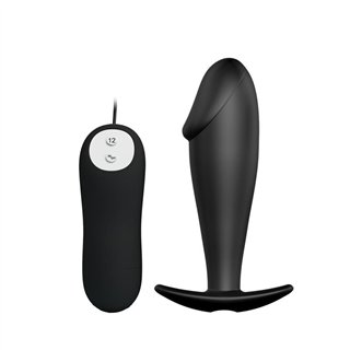 Anal Plug Black with Remote Control - BI-040040 - Teknashop Ltd