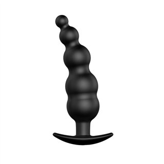 Anal Bubble Plug Black Silicone - BI-040039N - Teknashop Ltd
