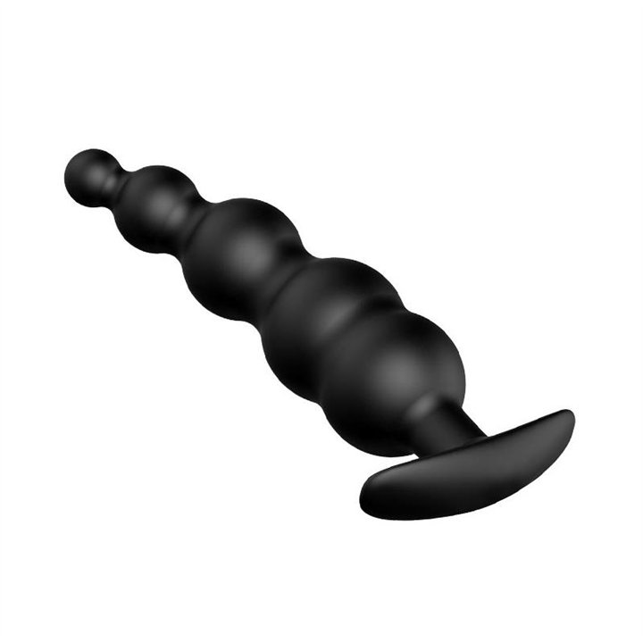 Anal Bubble Plug Black Silicone - BI-040039N - Teknashop Ltd