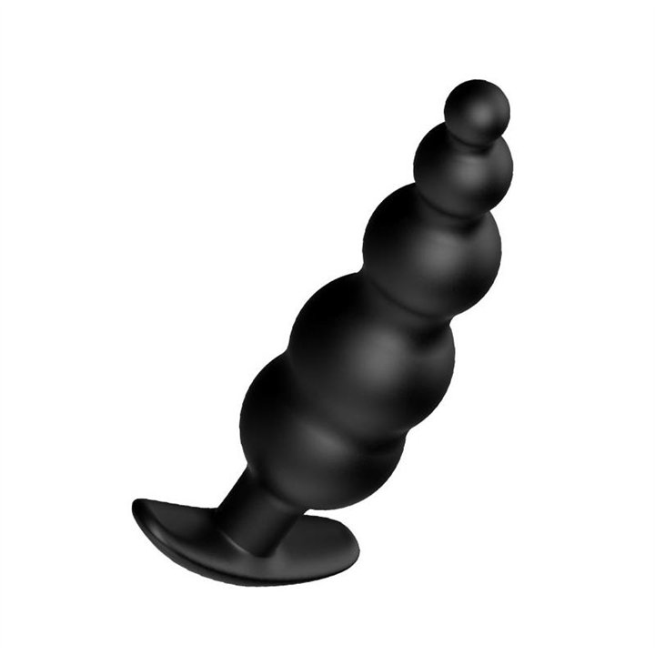 Anal Bubble Plug Black Silicone - BI-040039N - Teknashop Ltd