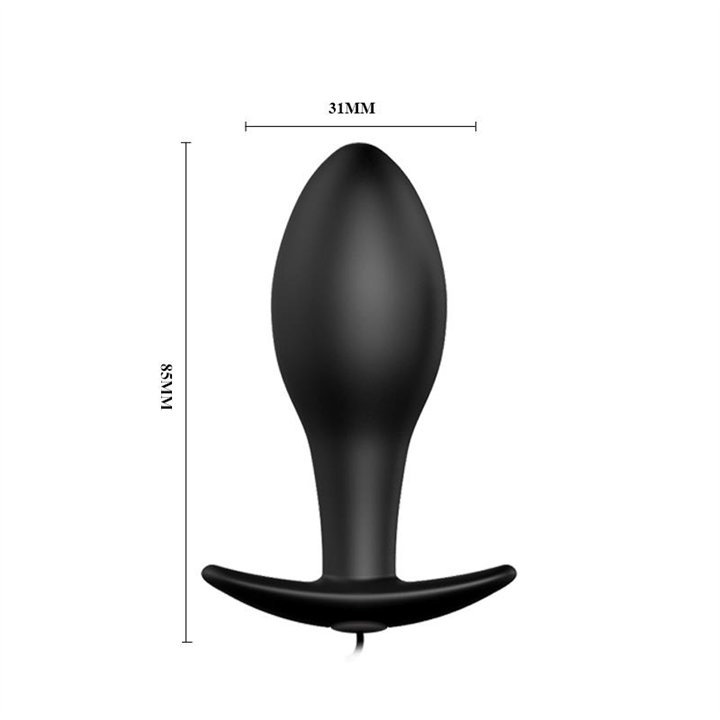 Anal Plug Black Anchor with Remote Control - BI-040038 - Teknashop Ltd
