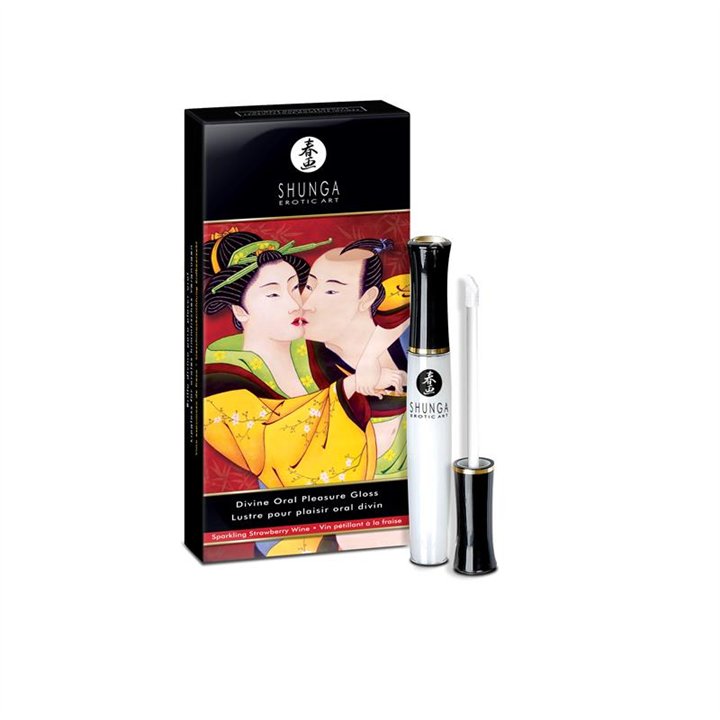 Shunga Gloss for Oral Pleasure Wine Strawberry - S9079006 - Teknashop Ltd