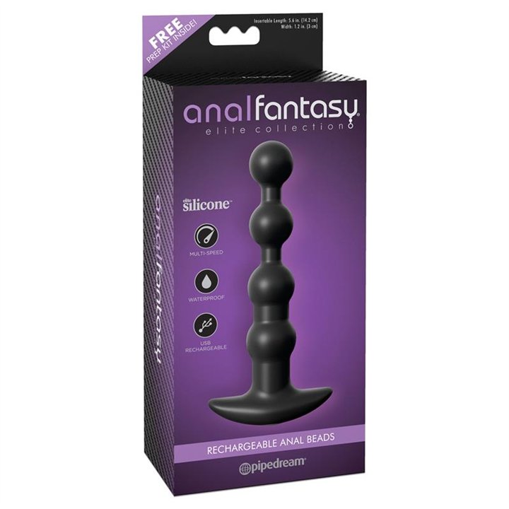 Vibrating Anal Beads Black - PD-4775-23 - Teknashop Ltd