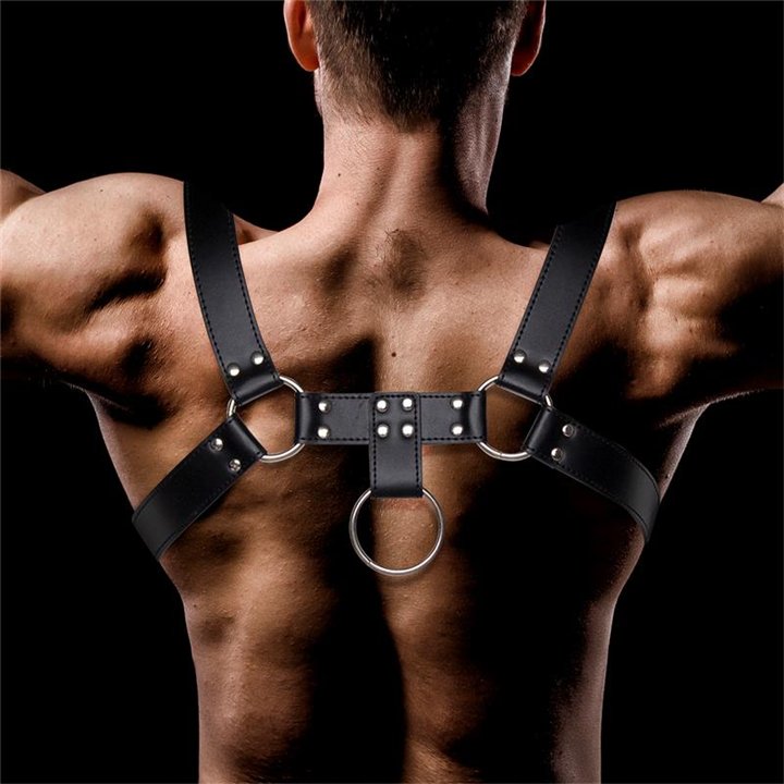 Domine Male Chest Bondage Harness Vegan Leather - FI-450 - Teknashop Ltd
