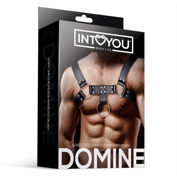 Domine Male Chest Bondage Harness Vegan Leather - FI-450 - Teknashop Ltd