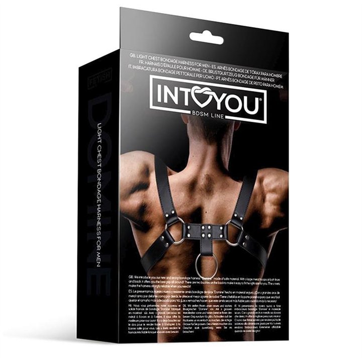 Domine Male Chest Bondage Harness Vegan Leather - FI-450 - Teknashop Ltd