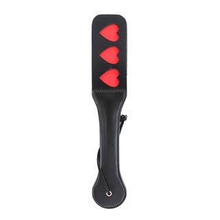 Vegan Leather Paddle with Hearts 32 cm - 843658379444 - Teknashop Ltd