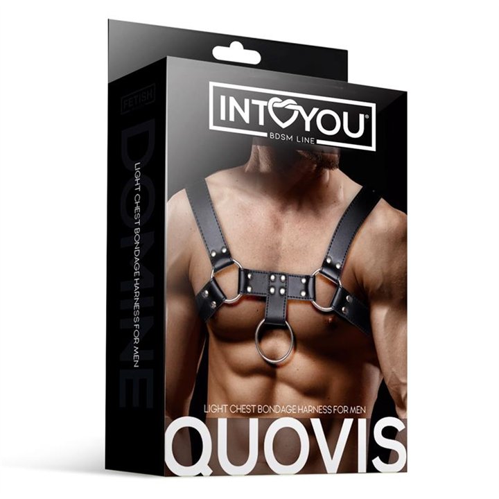 Quovis Male Chest Bondage Harness Vegan Leather - FI-451 - Teknashop Ltd
