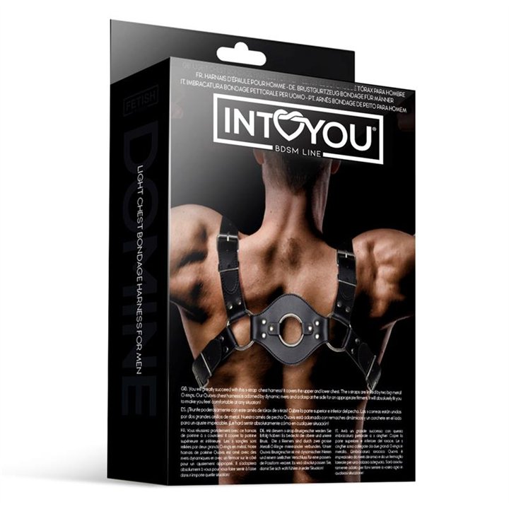 Quovis Male Chest Bondage Harness Vegan Leather - FI-451 - Teknashop Ltd