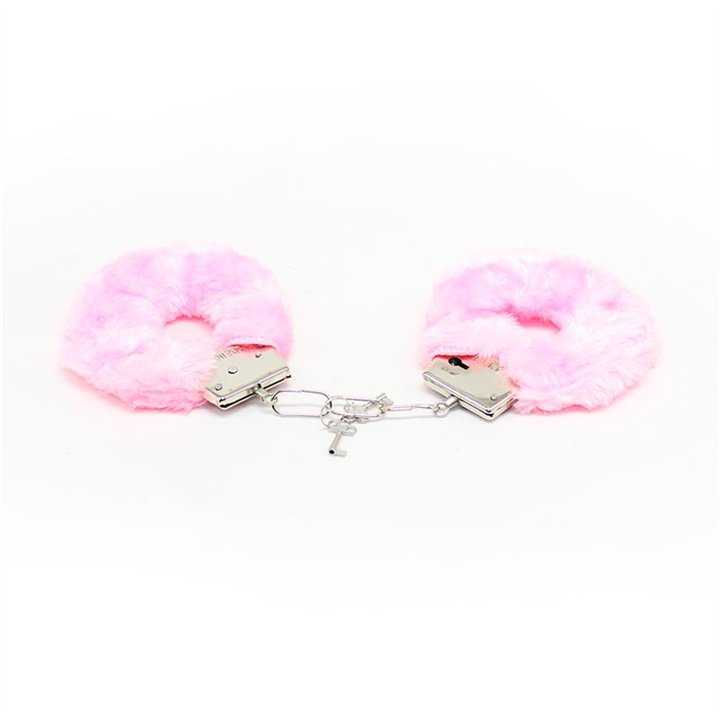 Furry Metal Handcuffs Pink - FI-459 - Teknashop Ltd