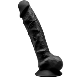 SILEXD - MODEL 1 REALISTIC PENIS PREMIUM SILEXPAN SILICONE BLACK 20 CM - D-237270 - Teknashop Ltd