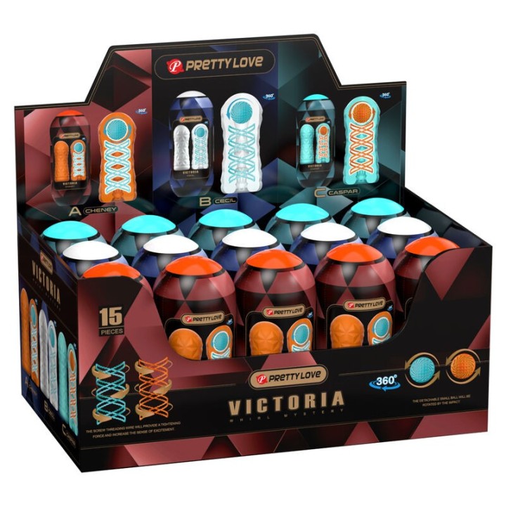 PRETTY LOVE - VICTORIA MASTURBATOR 15 PIECES - D-238739 - Teknashop Ltd