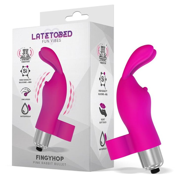Fingyhop Vibrating Bullet with Rabbit Silicone Pink - LT-673 - Teknashop Ltd