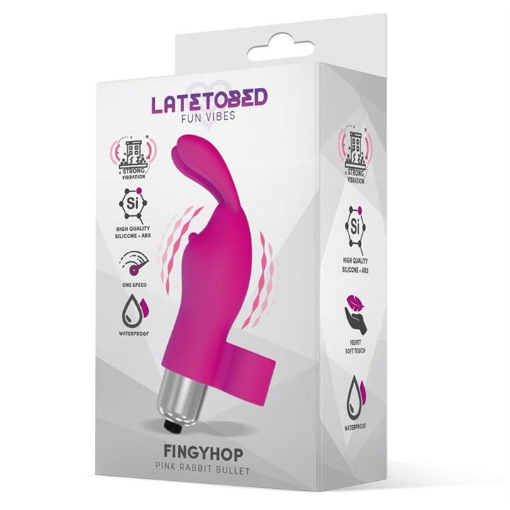 Fingyhop Vibrating Bullet with Rabbit Silicone Pink - LT-673 - Teknashop Ltd