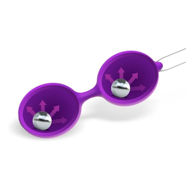 Misha Double Kegel Balls Silicone Purple - LT-670 - Teknashop Ltd
