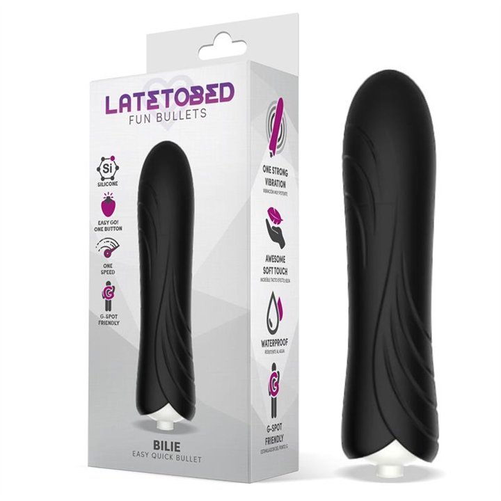 Bilie Easy Quick Vibrating Bullet Silicone Black - LT-683 - Teknashop Ltd