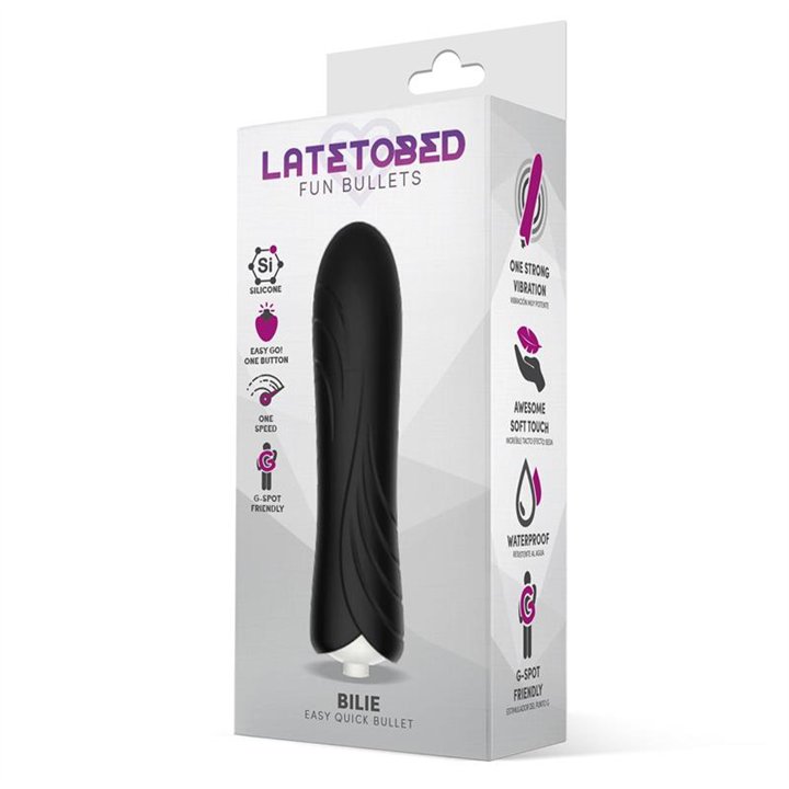 Bilie Easy Quick Vibrating Bullet Silicone Black - LT-683 - Teknashop Ltd