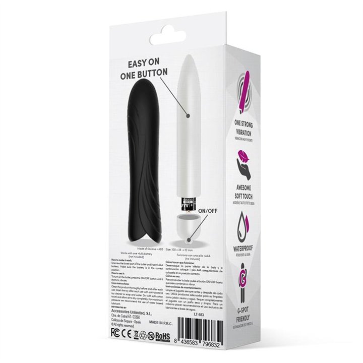 Bilie Easy Quick Vibrating Bullet Silicone Black - LT-683 - Teknashop Ltd