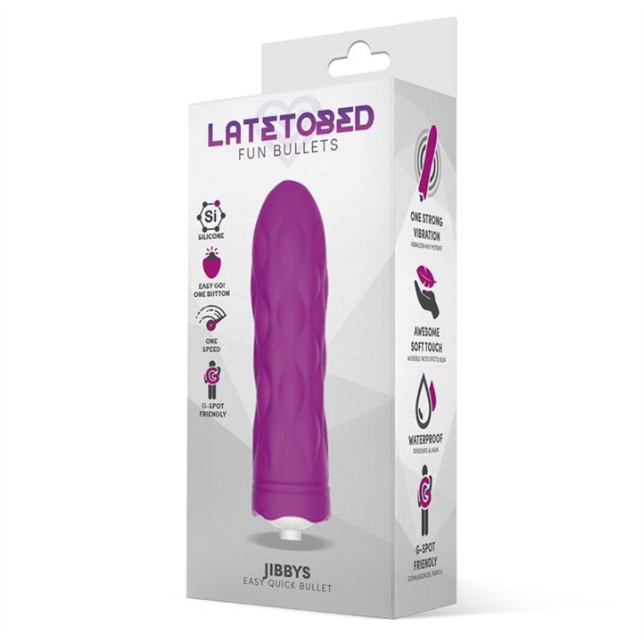 Jibbys Easy Quick Vibrating Bullet Silicone Purple - LT-682 - Teknashop Ltd