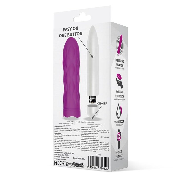 Jibbys Easy Quick Vibrating Bullet Silicone Purple - LT-682 - Teknashop Ltd