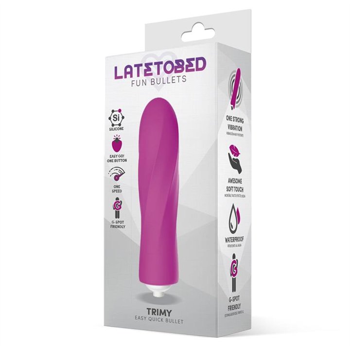 Trimy Easy Quick Vibrating Bullet Silicone Pink - LT-681 - Teknashop Ltd