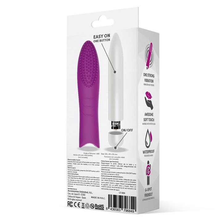 Dotys Easy Quick Vibrating Bullet Silicone Purple - LT-684 - Teknashop Ltd