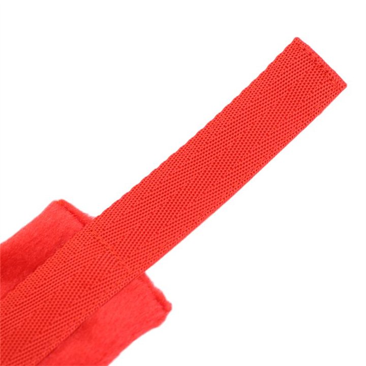 Handcuffs with Velcro with Long Fur Red - FI-462 - Teknashop Ltd