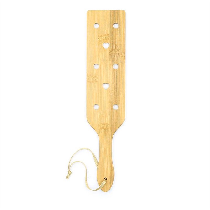 Bamboo Paddle with Hearts 33 cm - 843658379600 - Teknashop Ltd