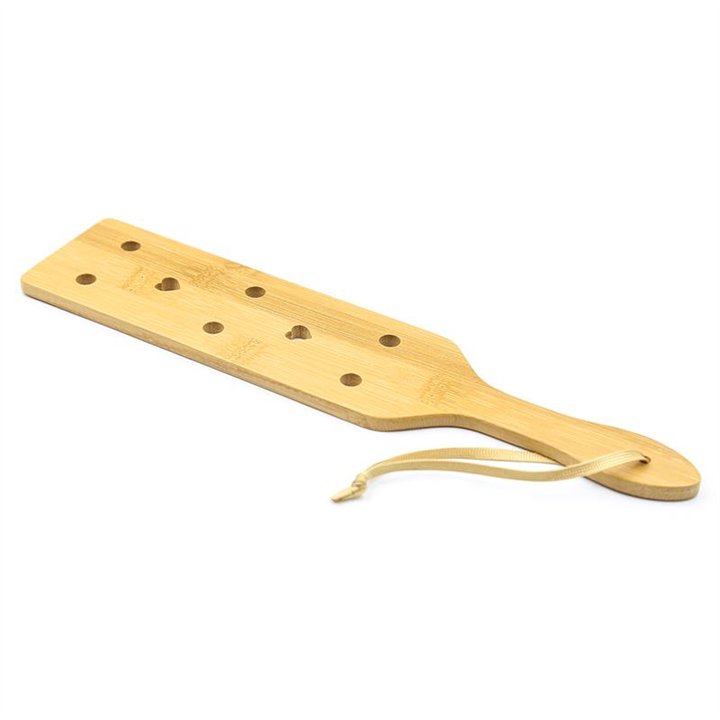 Bamboo Paddle with Hearts 33 cm - 843658379600 - Teknashop Ltd