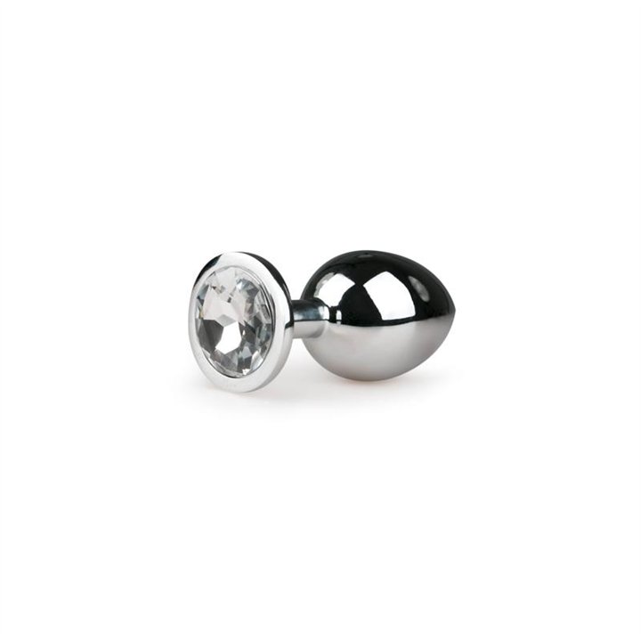 Metal Butt Plug No. 2 - Silver/Clear - ET125CLR - Teknashop Ltd