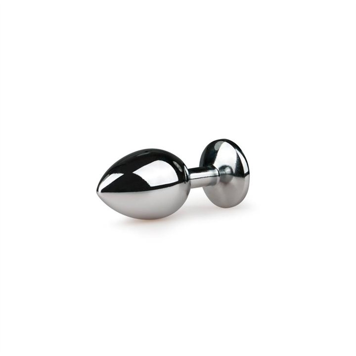 Metal Butt Plug No. 2 - Silver/Clear - ET125CLR - Teknashop Ltd