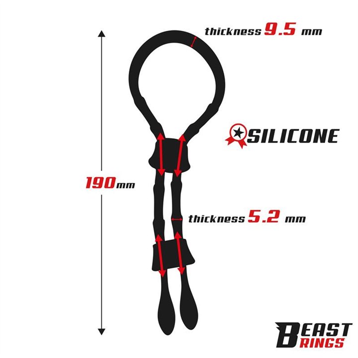 Lasso Adjustable Silicone Cock Ring - BR-134 - Teknashop Ltd