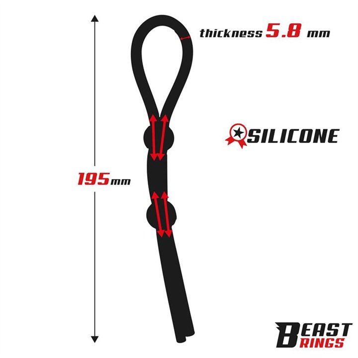 Lasso Adjustable Silicone Cock Ring - BR-135 - Teknashop Ltd