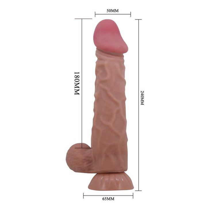 Sliding Skin Realistic Dildo 24 cm - BW-008104NRG-1 - Teknashop Ltd