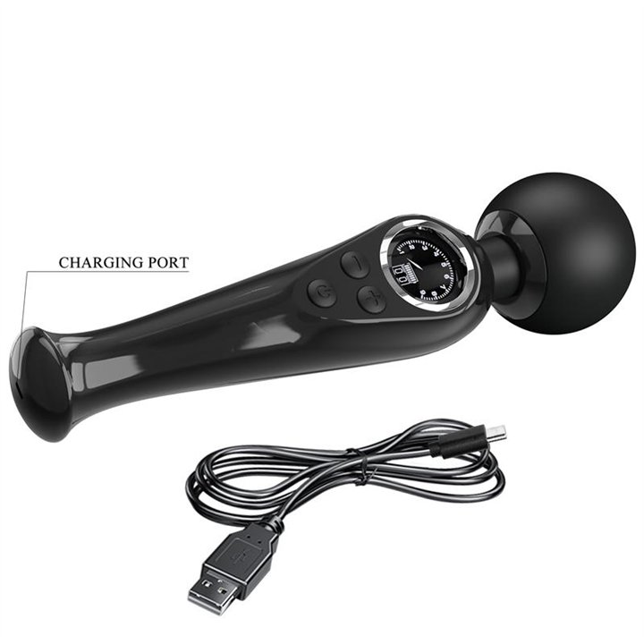 Stavros the Great Wand with Digital Screen Black - BW-055016-LED - Teknashop Ltd