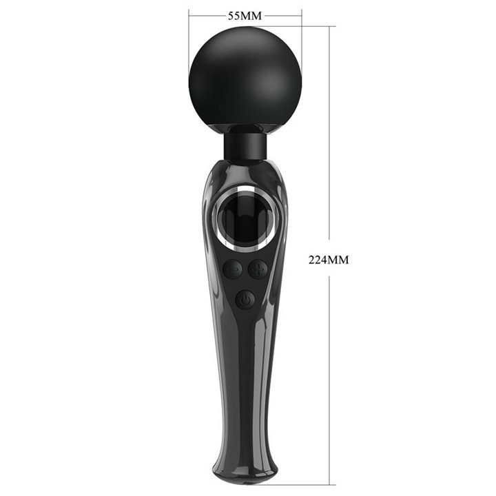 Stavros the Great Wand with Digital Screen Black - BW-055016-LED - Teknashop Ltd