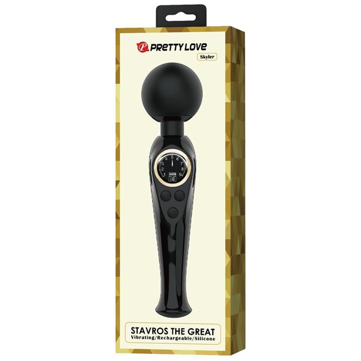 Stavros the Great Wand with Digital Screen Black - BW-055016-LED - Teknashop Ltd