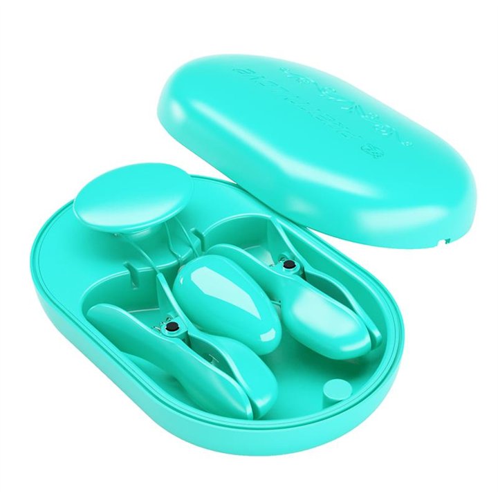 Surprise Box Vibrating Egg with Electric Shock Nipple Clamps Blue - BI-300034-1 - Teknashop Ltd