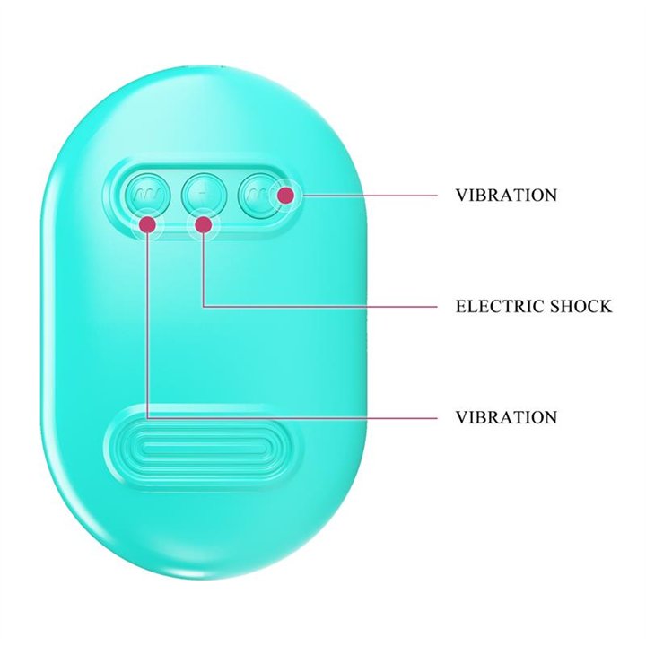 Surprise Box Vibrating Egg with Electric Shock Nipple Clamps Blue - BI-300034-1 - Teknashop Ltd