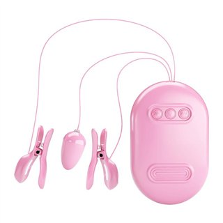 Surprise Box Vibrating Egg and Electric Shock Nipple Clamps Pink - BI-300034 - Teknashop Ltd